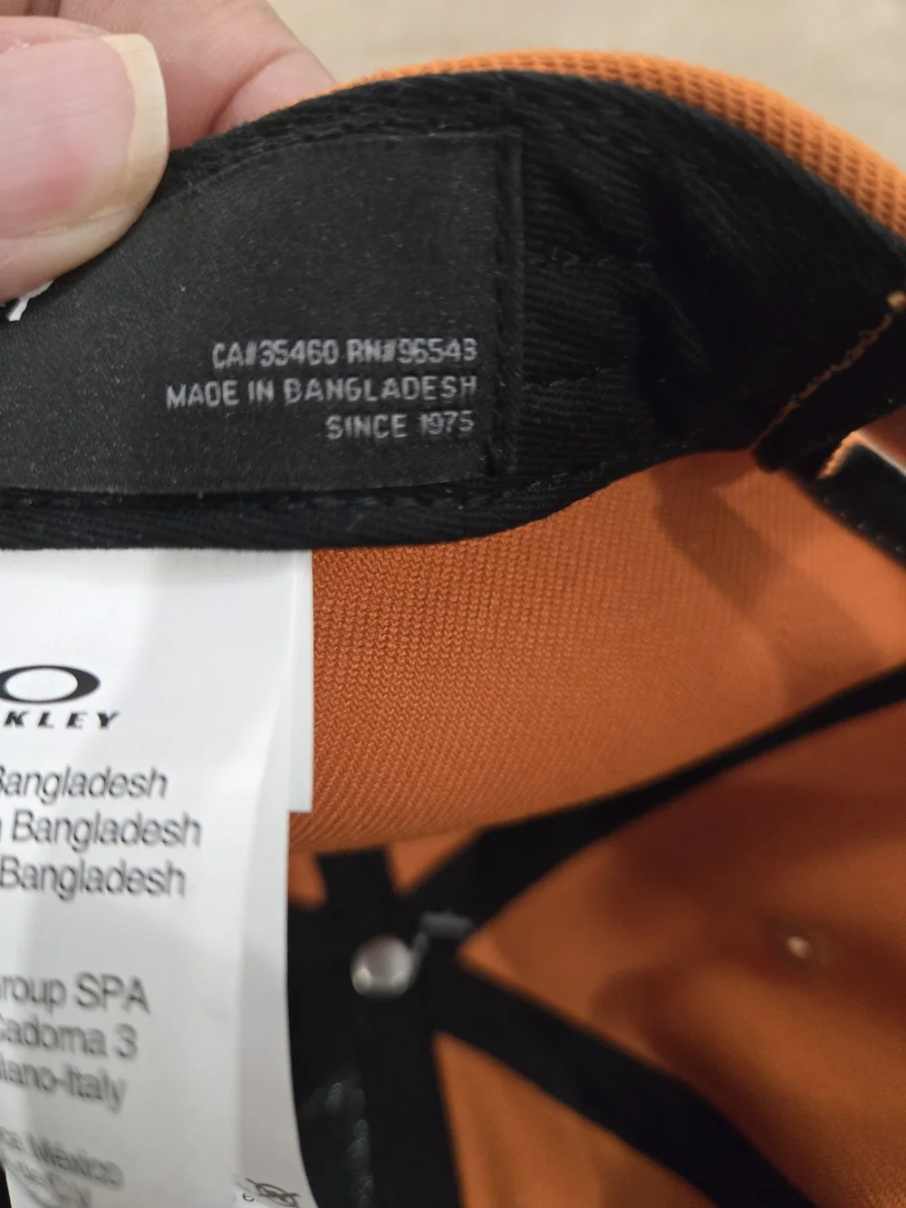 Oakley Ginger Orange B1B Flat Bill Snapback Hat NWT